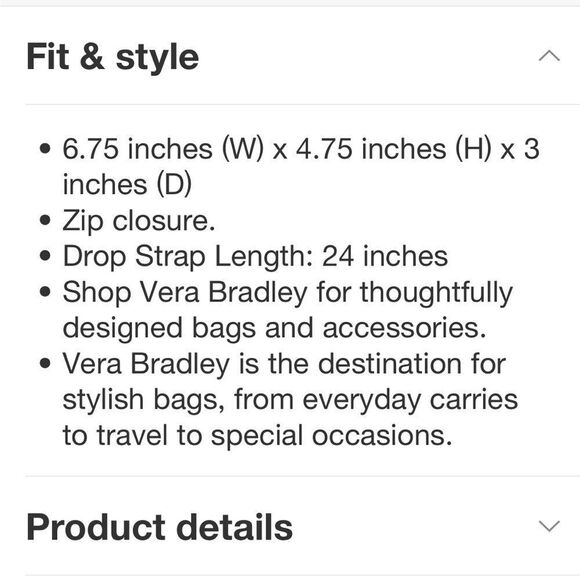 Vera Bradley Blue and Purple Floral Camera Bag Coffee Garden - Picture 6 of 6